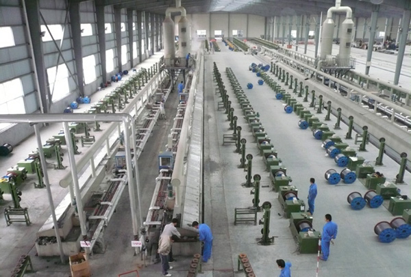 Welding wire chemical plating line